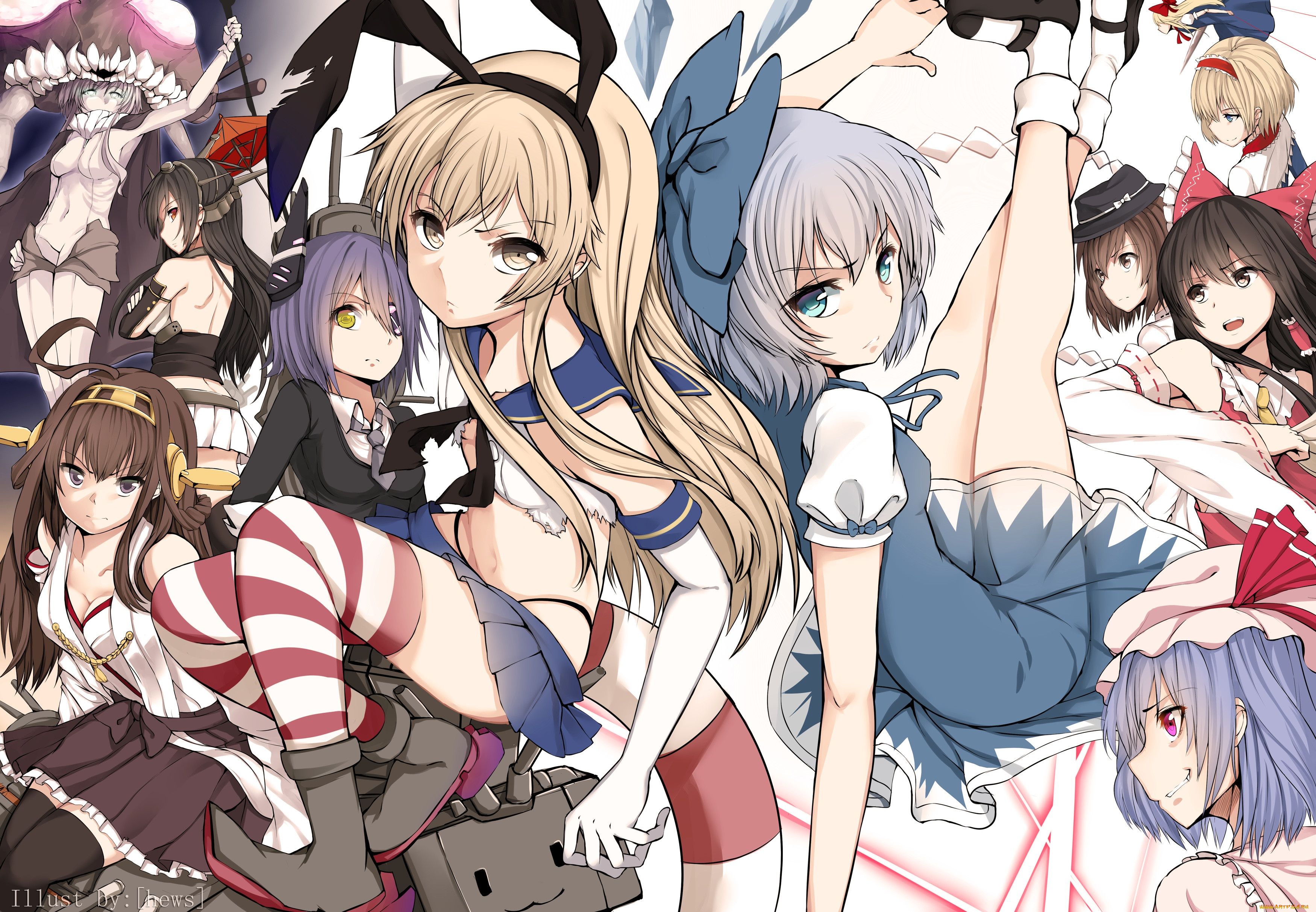 , unknown,  , , touhou, kantai, collection